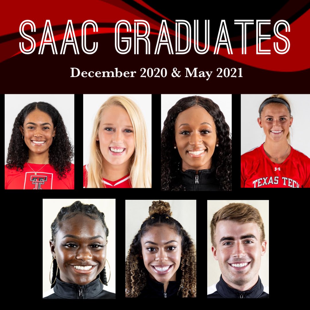 TexasTechSAAC's tweet image. We have lots to CELEBRATE this weekend!🎉🎉🎓🎓

🔴⚫️ SEVEN members of our #SAAC family are graduating! We are proud of their accomplishments on and off the field and all they have done for this organization. ⚫️🔴

Good luck in all future endeavors!! 💪🏼💪🏼

#graduation