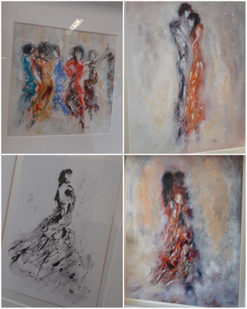 Lovely paintings by Zed, one of the 13 artists/makers at the Beyond &amp; Above II exhibition, 11am - 3pm, until 30th May at the Crypt Gallery, Seaford BN25 1HD.