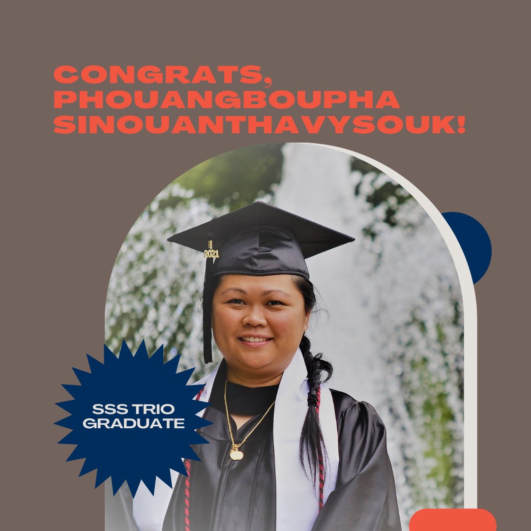 DCCCTRiO's tweet image. Round of applause to Ms. Ann Sinouanthavysouk! She will be get her Associate in Arts and plans to transfer to UNCG for Social Work. She has a big heart and her smile alone will warm your soul, we can’t wait to see what she accomplishes as she moves forward! #TrioStrong