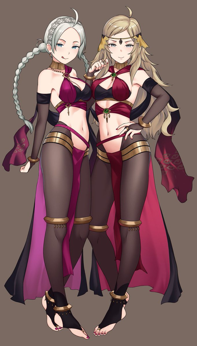 "Check out this cool dancer outfit I've found with a friend~ Wonder what we can do in this~"