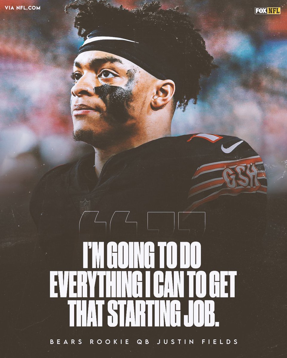 .<a href="/justnfields/">Justin Fields</a> says he's going to do whatever it takes to be the #Bears QB1