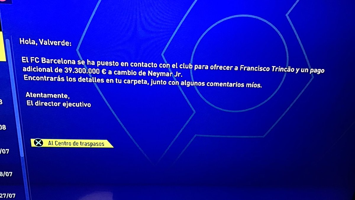 deiviidzone's tweet photo. Estoy jugando un modo carrera de entrenador con el PSG, y me ha llegado una oferta del Barça por Neymar.
Los datos de la oferta: Trincao + 39 Millones.
@Trincismo2, ¿Te quieres venir al PSG? 😂
#Fifa21 #ModoManager https://t.co/muYyTIME3F