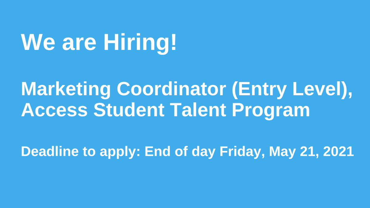 GKWCC's tweet photo. 👋Join our team! 
👉We are #Hiring a Marketing Coordinator (Entry Level), Access Student Talent Program @AST_GKWCC. 
👉For more details, visit ➡https://t.co/btSSdBA5cs. 
⭐Deadline to apply is EOD Friday, May 21st. #NowHiring #KitchenerWaterloo https://t.co/HQGiGS7a3A
