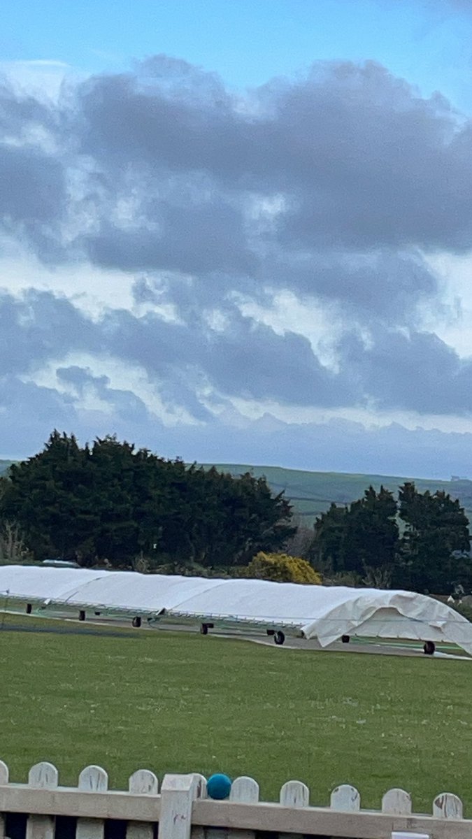 Let’s hope double covers does the trick over night 🤞 <a href="/YelvertonCC/">Yelverton Bohemians Cricket Club</a> #GetTheGameOn