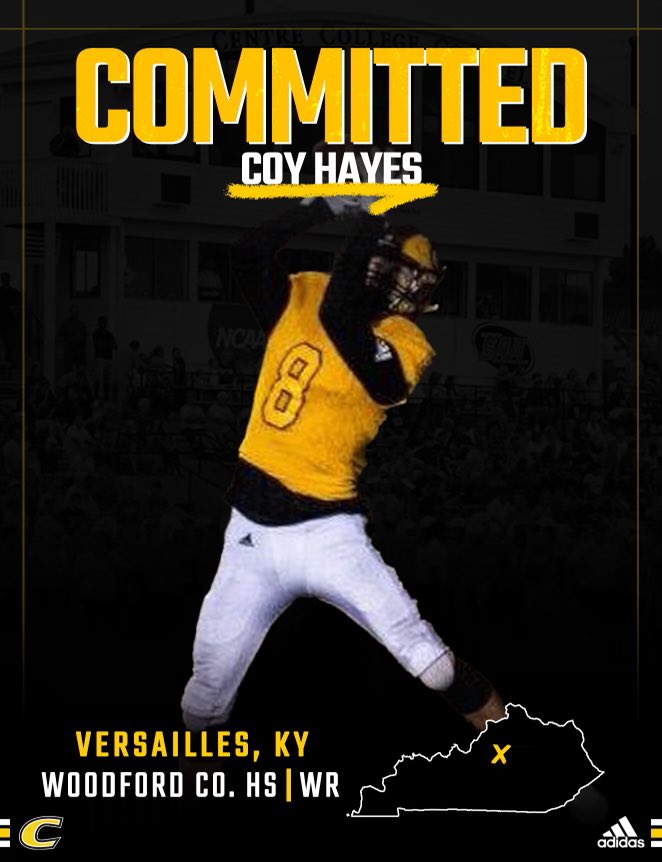CoyHayes08's tweet photo. Happy to say I have committed to playing football for the next 4 years at Centre College https://t.co/uUWAKnlKBV