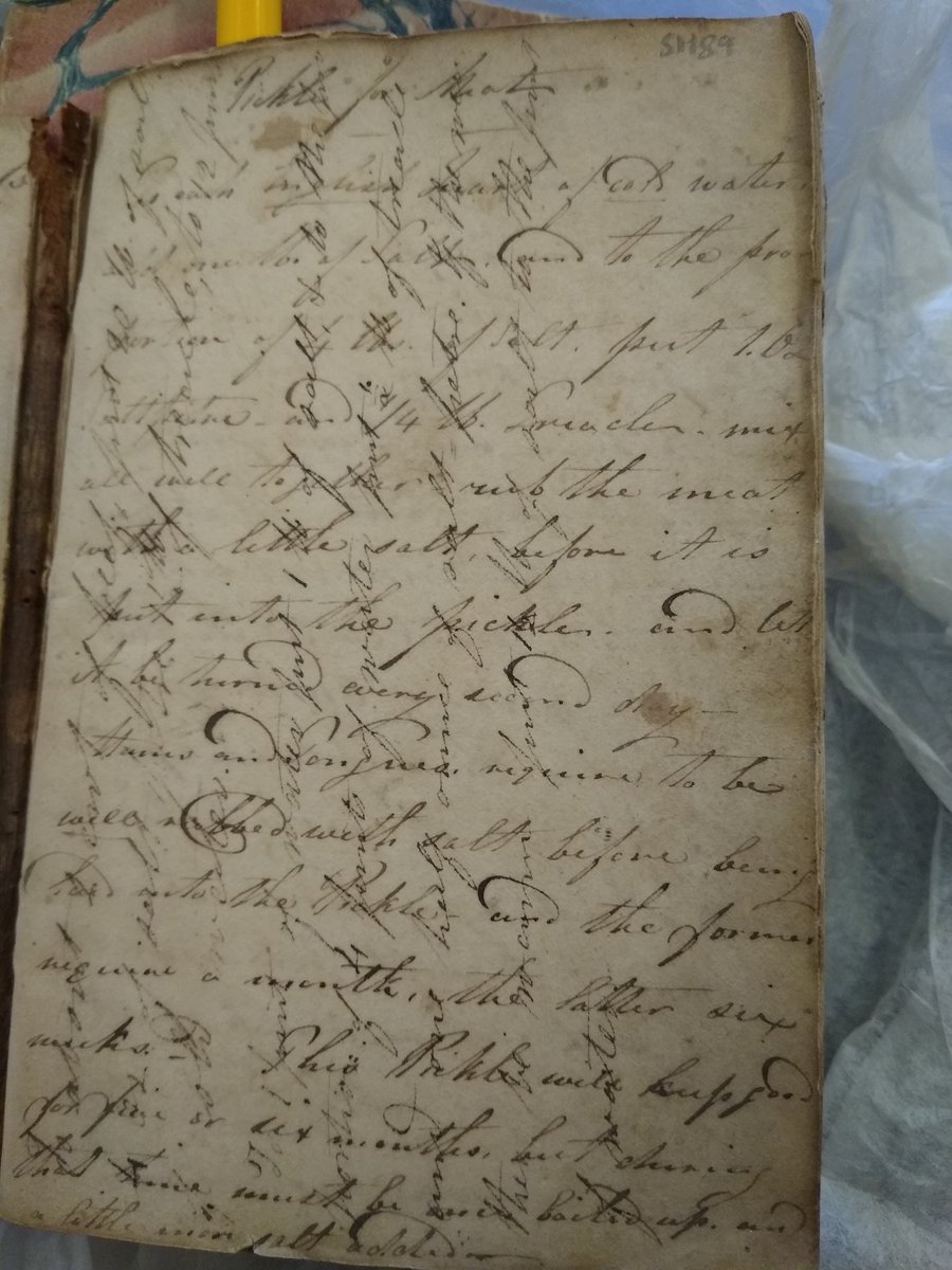Julidy1_FLO's tweet photo. Why, in the name of Satan and all his wee goblins, would you write recipes in cross-writing?! 😳🤔😭 #archives #crosswriting #recipe #foodhistory #19thC https://t.co/OOelOYdXX6