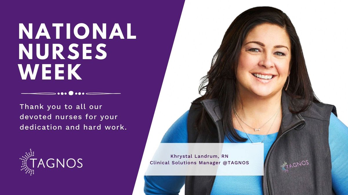 It’s #NationalNursesWeek, and we’re thanking all nurses for their service, including our own Clinical Solutions Manager. Meet Khrystal Landrum, RN, a former bedside nurse who is helping to develop user-friendly solutions at TAGNOS. hubs.ly/H0NptCp0