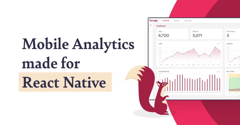 ForageAnalytics's tweet photo. We’d like to introduce you to Forage. The first analytics app built from the ground up for #ReactNative.

Capture and store limitless data and deliver responsive analysis. Remove the constraints faced with other tools.

🚀 Create a free account now: https://t.co/WA87vZfYzk