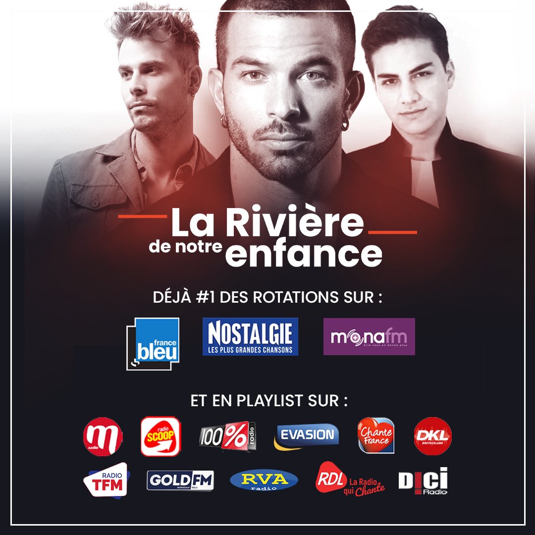 Tube un jour , tube toujours !
Si touché de l’accueil réservé au 1 er extrait de <a href="/jevaistaimeroff/">Je vais t'aimer Officiel</a> ! incroyable🙏 merci aux radios pour ce soutien impressionnant dès la première semaine  ❤️❤️ #larivieredenotreenfance <a href="/LabelMCA/">MCA</a> <a href="/UMusicFrance/">Universal Music FR</a> <a href="/zenithdelille/">Zénith de Lille</a> <a href="/LaSeineMusicale/">La Seine Musicale</a>
