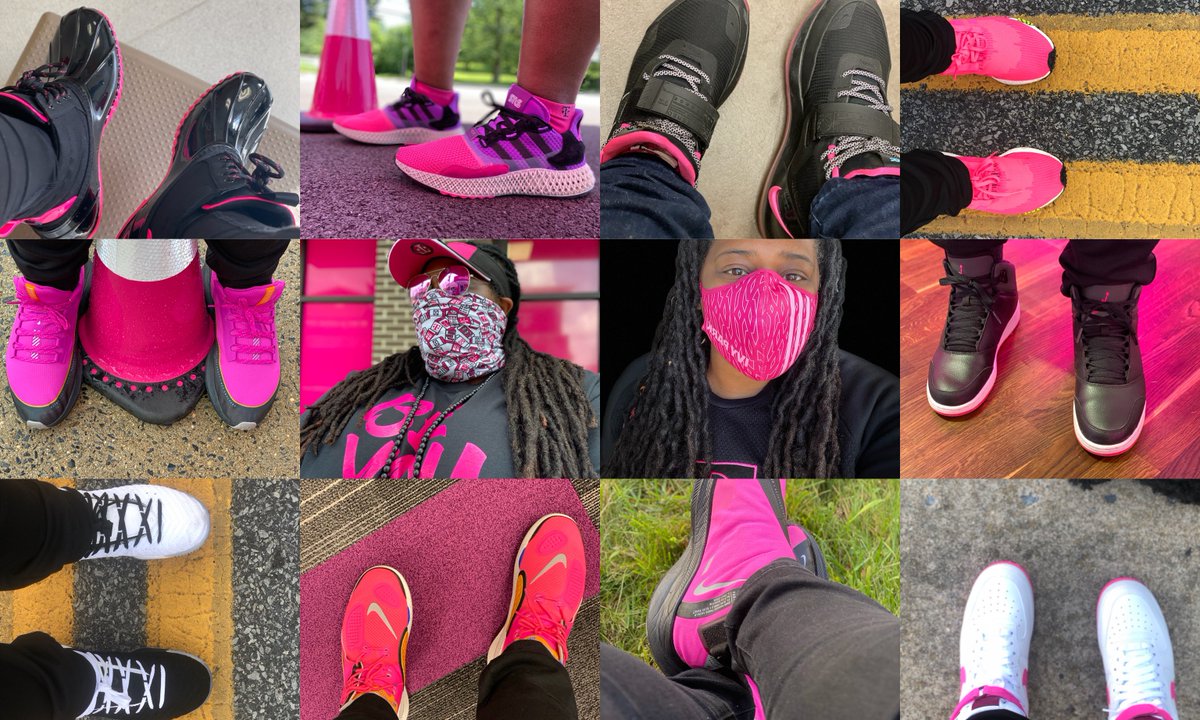 I miss wearing all my sneakers! Thanks to working Retail, I started off wanting a different pair of sneakers every day so that I wouldn't have crazy back pains. Welp, the collection is well over 30 pairs of #Magenta or #RetailReady sneakers. #MagentaGear #TOPsChampion