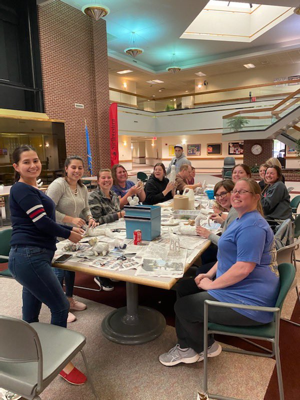 NWOSU_EDUCATION's tweet photo. Brandon Beichler teaching Creative Activities students about the fine art of paper mache. https://t.co/4j3bPbQFz8