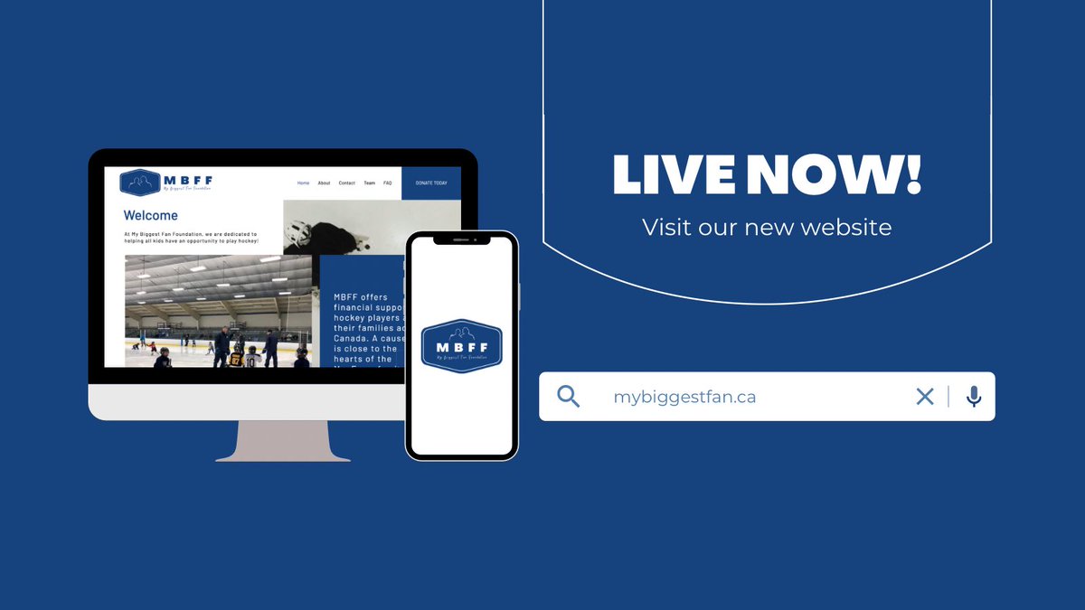 We’re officially live! 
#MyBiggestFan Foundation offers financial support for hockey players and their families across 🇨🇦