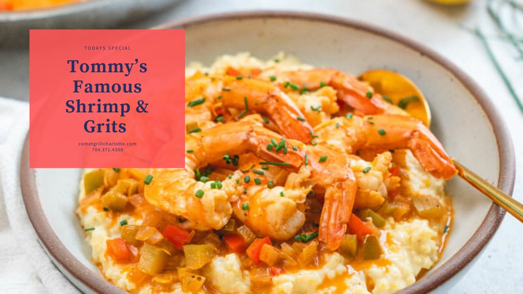 Today’s #dailyspecialclt Shrimp &amp; Grits 🍤 Open for takeout/curbside/delivery &amp; dine in! #eatdrinkclt #clteats #clt #supportlocalclt #dilworth