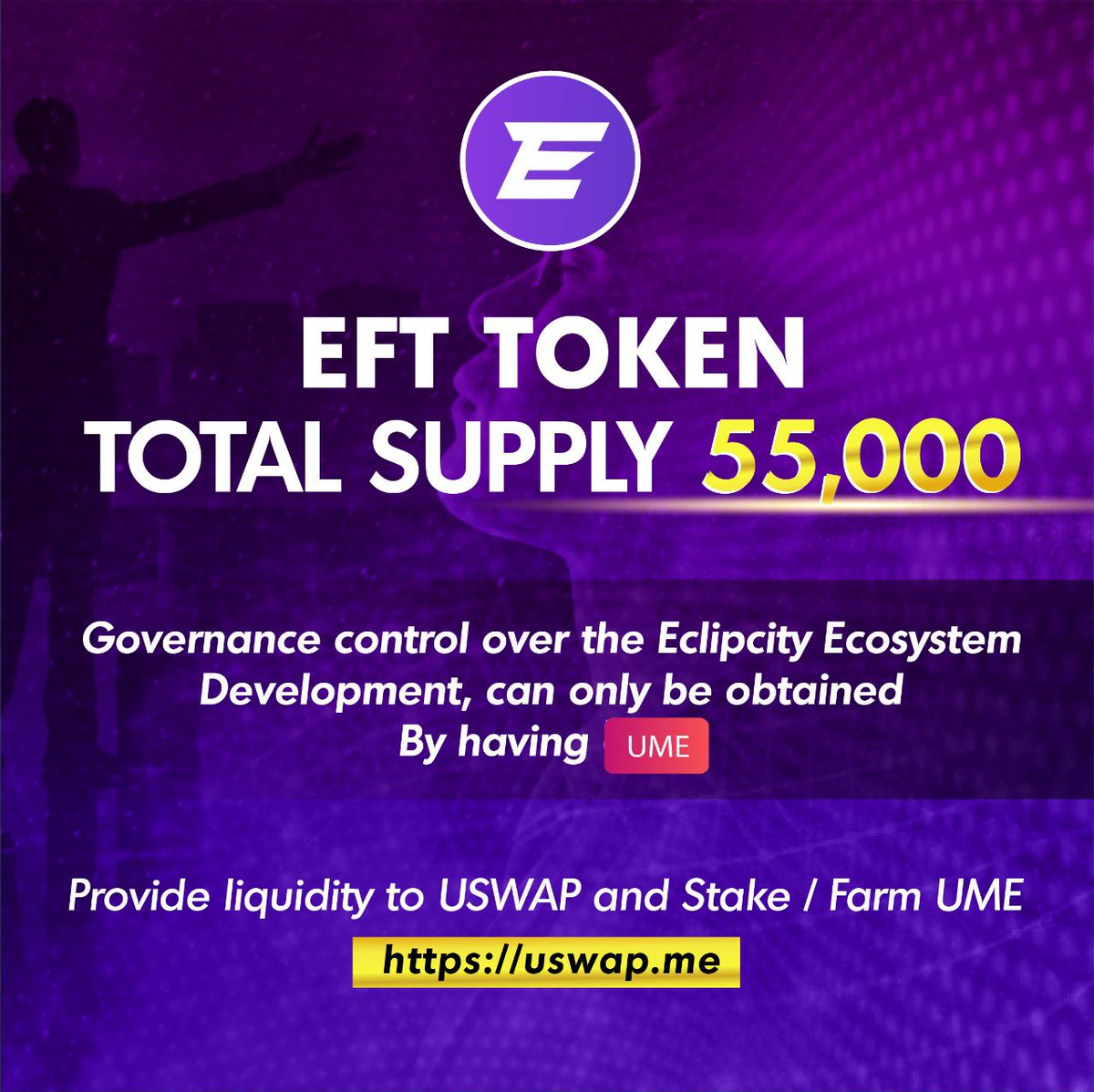 #EFT farming officially over ✔️🆙 the full 55,000 $EFT has been farmed by the liquidity providers at <a href="/UswapDEX/">Uswap</a> 

Use your #EFT to stake to farm #UME,  a staking pool will be soon be deployed containing profits in #USDT created within the ecosystem to share for the $EFT #hodlers🤑