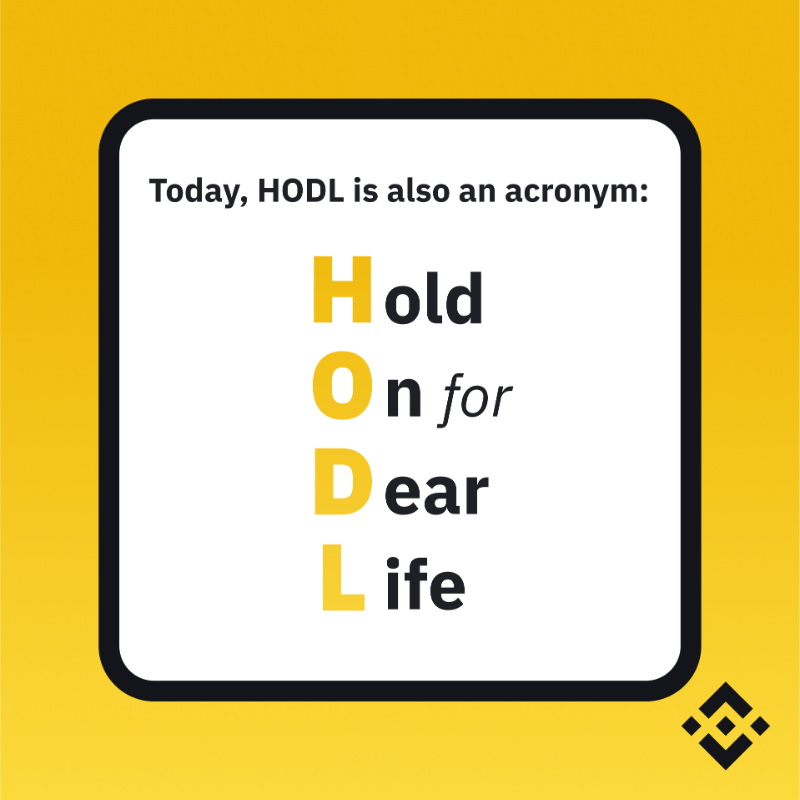 binance's tweet photo. If you're new to crypto, you're probably wondering why we can't spell "hold".

Here's why ⬇️