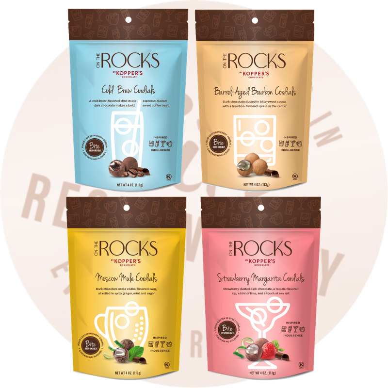 We’ve re-branded our popular On The Rocks Line! Visit our website or email our sales desk for more information.  #darkchocolate #cordials #popular #gourmet bit.ly/3ewiZzQ