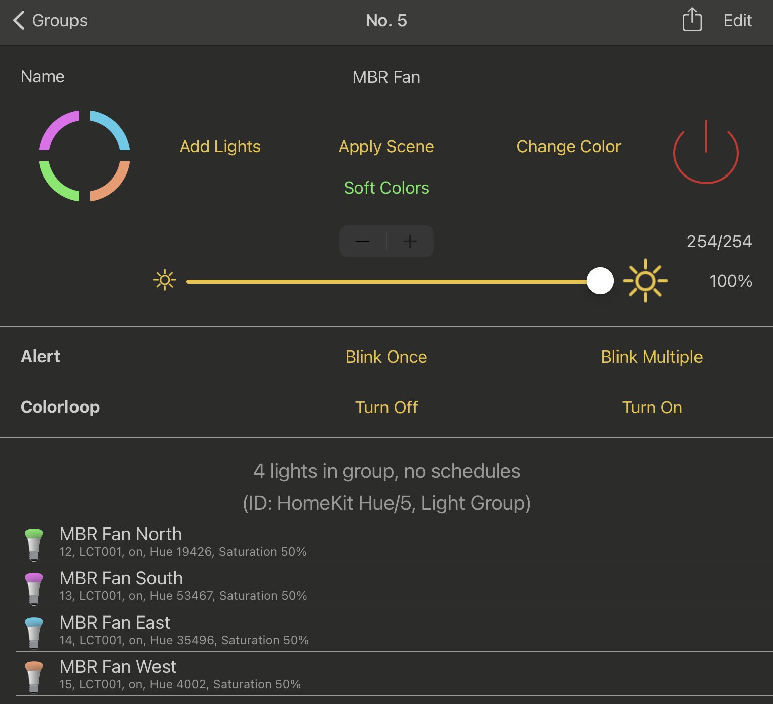 Hue Lights on Twitter: "New Group Details screen in Hue Lights v3.9 makes it easy to explore a wide range of colors, blink group, or turn Colorloop. When using Colorloop