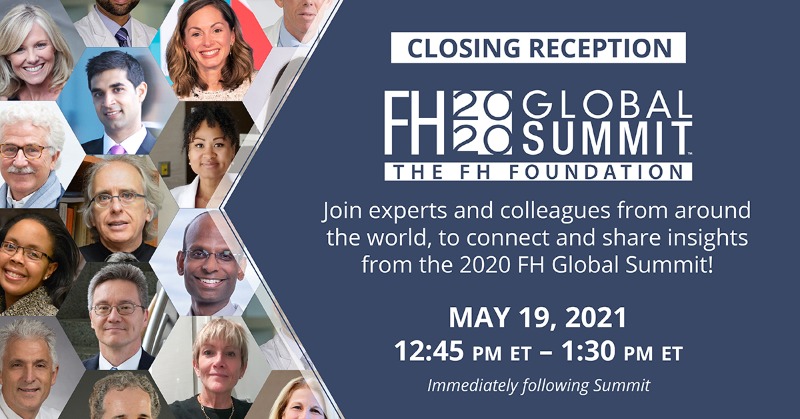 FamilyHeartFdn's tweet photo. Mark your calendar to join us for a Virtual Closing Reception after the last session of the FH Global Summit! Join experts, colleagues, and friends from around the world for a virtual Closing Reception. #KnowFH #FHSummit #FHSummit20