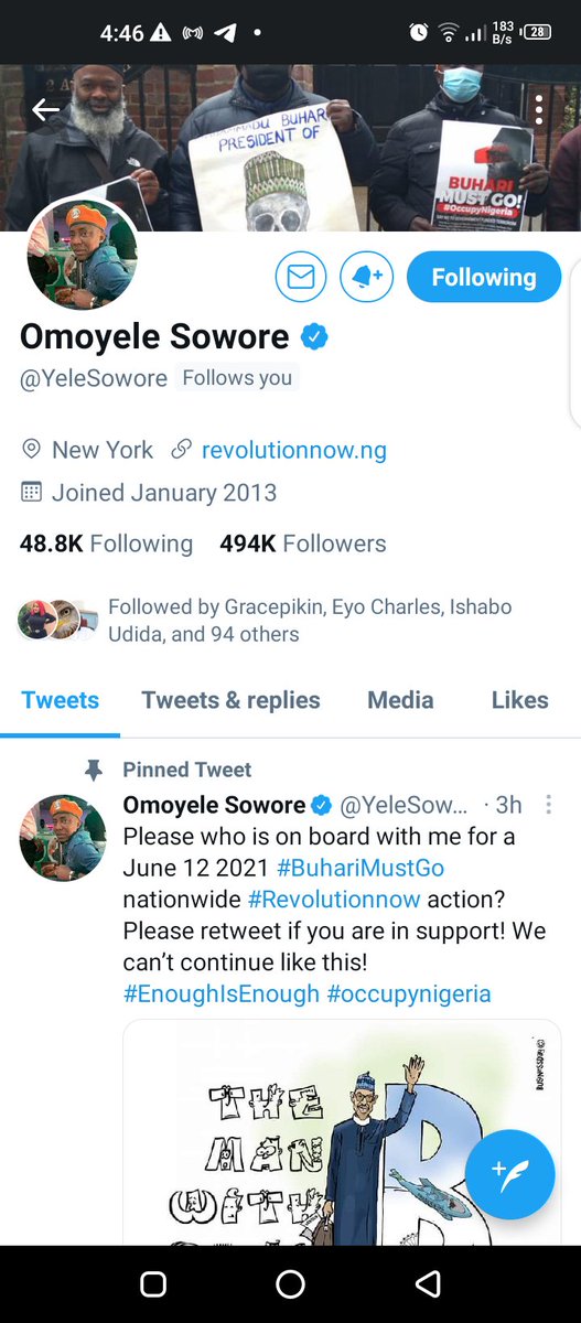 Baba!! Thank you for following me,I can't wait to have a president that is following me on tweeter <a href="/sowore/"></a>