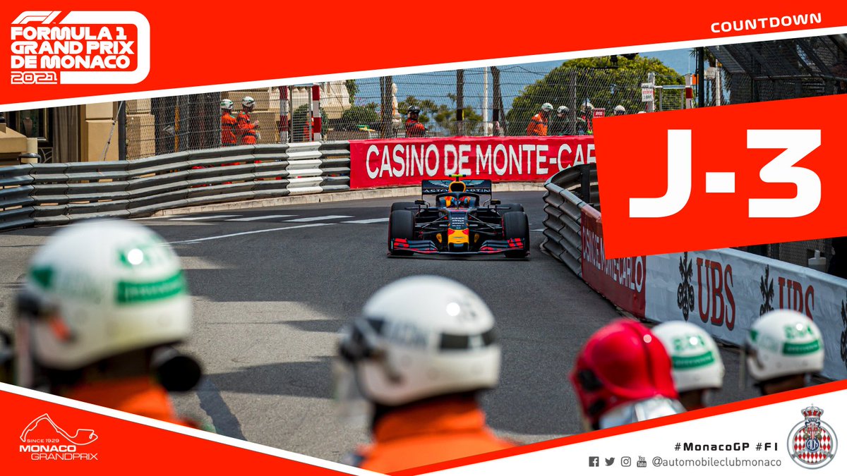 ⏰ COUNTDOWN 🔔

J-3⃣ / #MonacoGP #F1 

📅 20-23 MAI 2021

ℹ acm.mc
🎟 formula1monaco.com