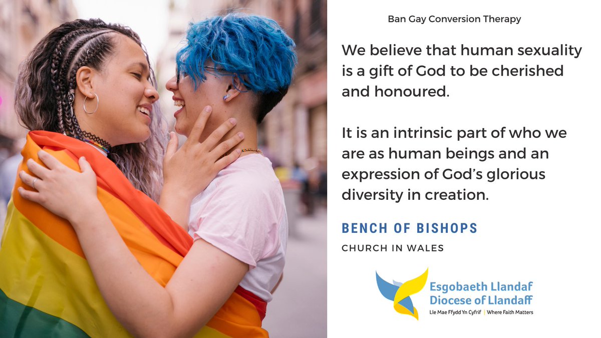 We're delighted that <a href="/ChurchinWales/">The Church in Wales | Yr Eglwys yng Nghymru</a> Bench of Bishops are issued a clear statement of support for the proposed ban of gay conversion therapy. ✝️🏳️‍🌈❤️

churchinwales.org.uk/en/news-and-ev…