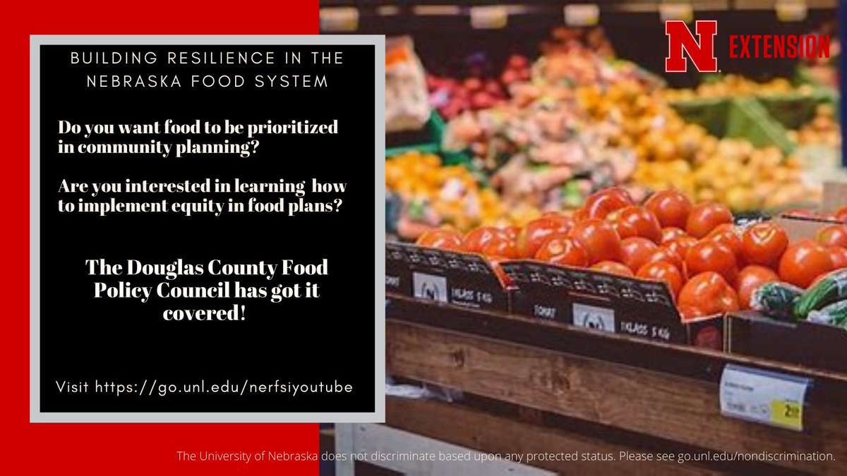 FoodNebraska's tweet photo. Do you want food to be prioritized in community planning?
Visit  https://t.co/Mm08jMbXrF and learn how the Douglas County Food Policy Council has worked to implement equity in food plans. https://t.co/x42IUOCzPN