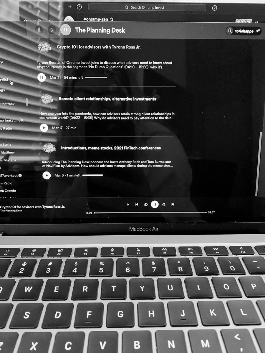 Just over here getting closer to launch w/ @Onrampinvest listening to all my favorites on <a href="/ThePlanningDesk/">The Planning Desk Podcast</a> 

<a href="/anthonystich/">Anthony Stich 🏄‍♂️ #MrPurple</a> <a href="/TR401/">Tyrone V. Ross Jr.</a> <a href="/BurmeisterTom/">Tom Burmeister</a>