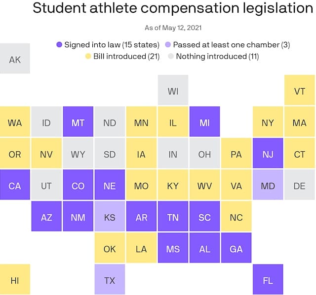 BILUSS_OFFICIAL's tweet photo. WE THE SOUTH: SEC
Tennessee House Bill 1351 will take effect Jan. 1, 2022. 
Alabama, Florida, Georgia, Mississippi and South Carolina are among the states with NIL laws to take effect July 1. The Arkansas law will go into effect Jan. 1, 2022. (Steve Berkowitz, USATODAY) https://t.co/aDVFlg9vQI