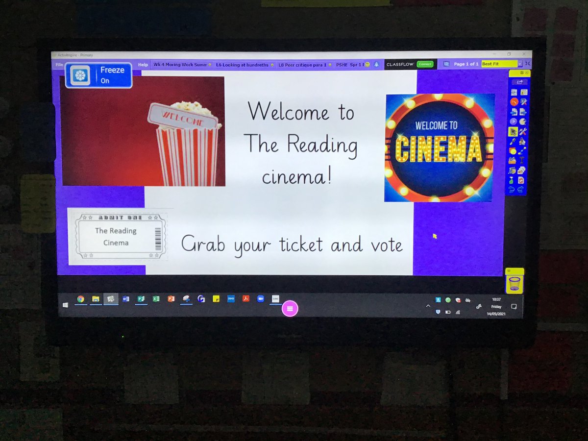 STC__6RC's tweet image. Welcome to The Reading Cinema! Take your ticket and vote for the book of your choice 🎬🎟📖🍿🥤@STC_BookChat @TeresaCremin @OpenUni_RfP