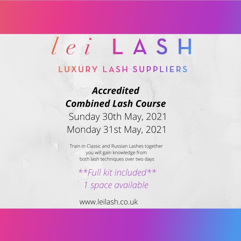 leilashltd's tweet photo. Combined Classic &amp; Russian lash training 30/31 May

Go to: https://t.co/K3l8RBDTgR 

#LeiLASH #LuxuryLashSuppliers #LashTrainingBelfast #LashArtists https://t.co/TrhOn19p8s