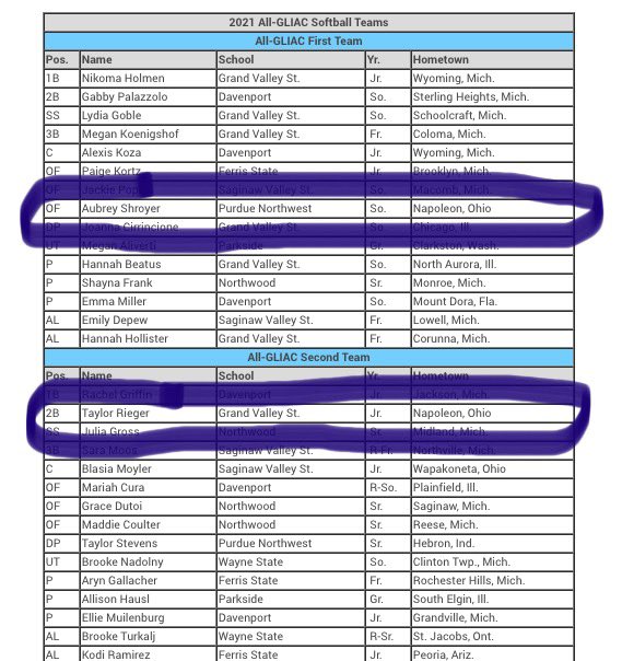NapCatsGBK's tweet photo. Just a couple former @NapCatsGBK ballers getting All @GLIACsports honors...NBD. Congrats to @rieger_taylor and @aubreyshroyer! #CatPride https://t.co/uvrxZ4z76A