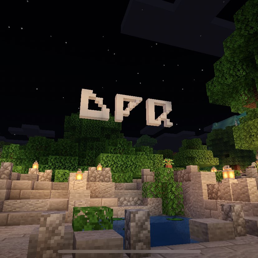 DPR logo but make it minecraft
