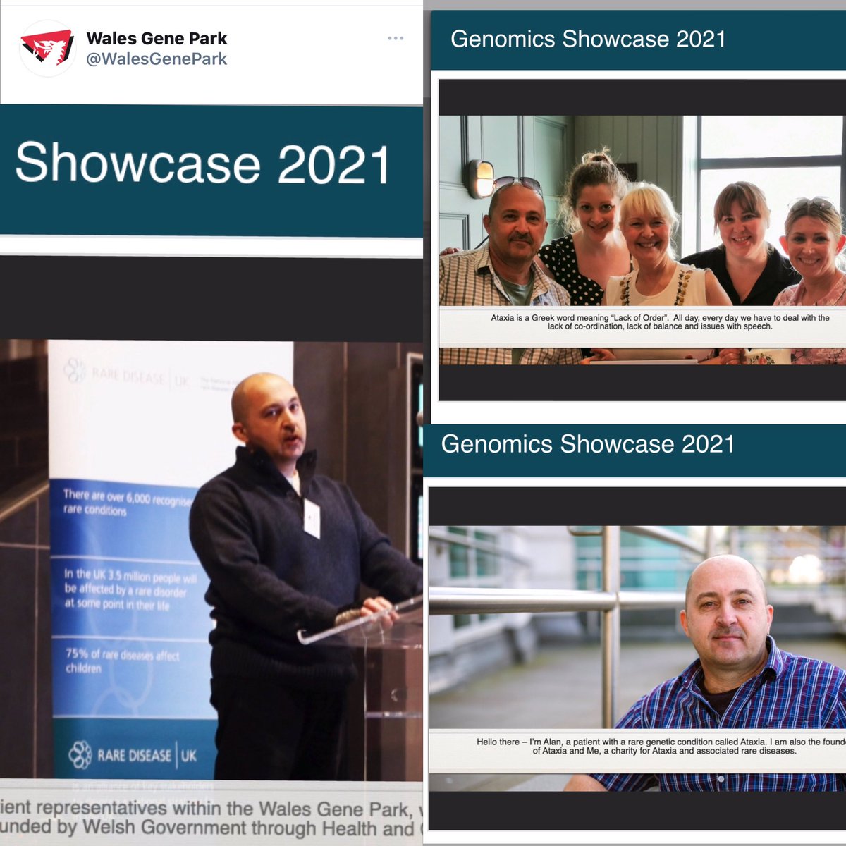 PMTJames's tweet photo. Great to ‘see’ you at the @WalesGenePark #exhibition stand  @Ataxia_and_Me #AlanEverywhere great video 👏👏#genomicsshowcase2021 #GeneticsCafe #GenomicsShowcase 
@WalesGenePark
@GenomicsWales https://t.co/rgg1qY7fqI