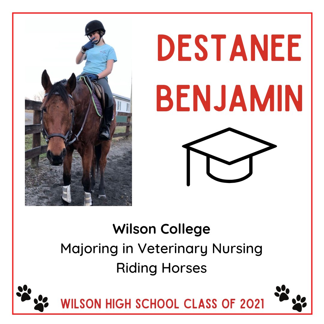 WilsonSchlDist's tweet photo. Congratulations to seniors Alexa Zeiber, Giani Clarke, Destanee Benjamin, and Daniel Endres! #WilsonSD #WilsonEmpowered #Classof2021 https://t.co/ulh4Jsi4cL