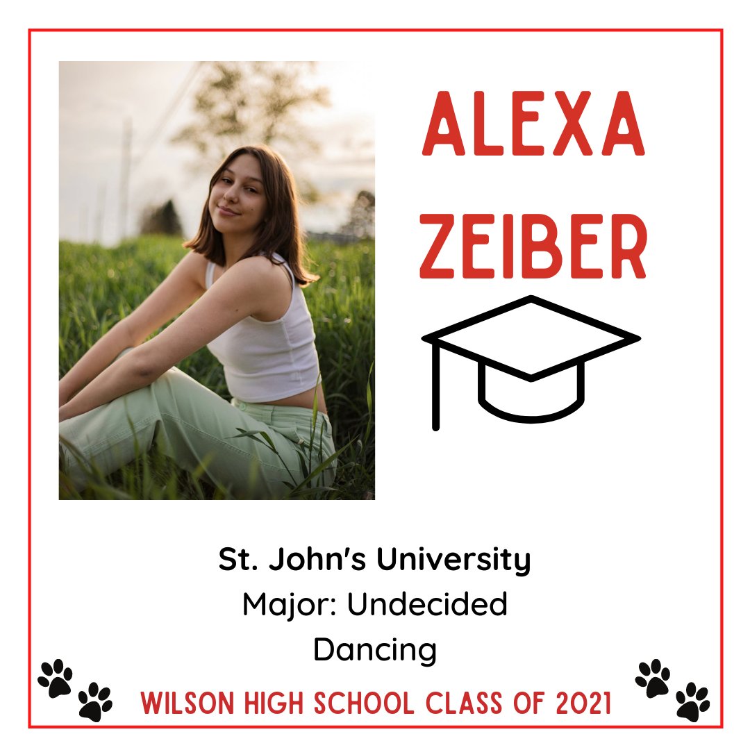 WilsonSchlDist's tweet photo. Congratulations to seniors Alexa Zeiber, Giani Clarke, Destanee Benjamin, and Daniel Endres! #WilsonSD #WilsonEmpowered #Classof2021 https://t.co/ulh4Jsi4cL
