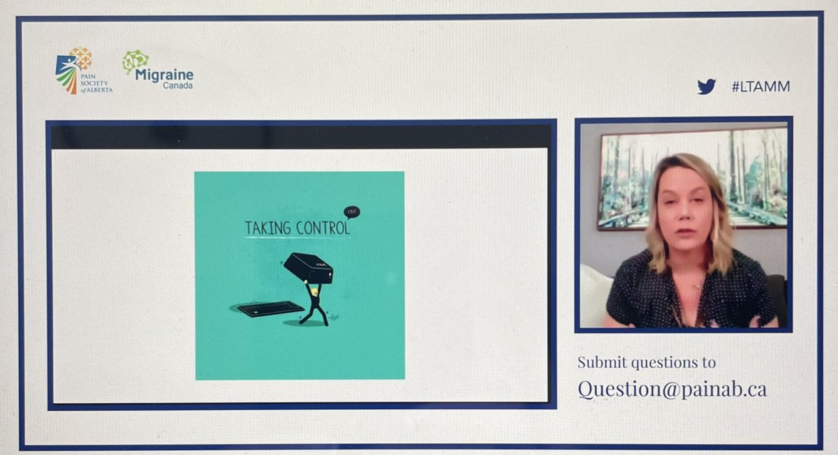 talks_pain's tweet photo. Hearing Susan Cape share her experience of migraine pain is so powerful, helps others living w migraines and expands the understanding of others who don’t.....”it’s the grief, it’s the dismissal from others” that make it worse - so powerful!! @Alberta_Pain @HELP_AB  #LTAM21 https://t.co/2kMcIuKAUu