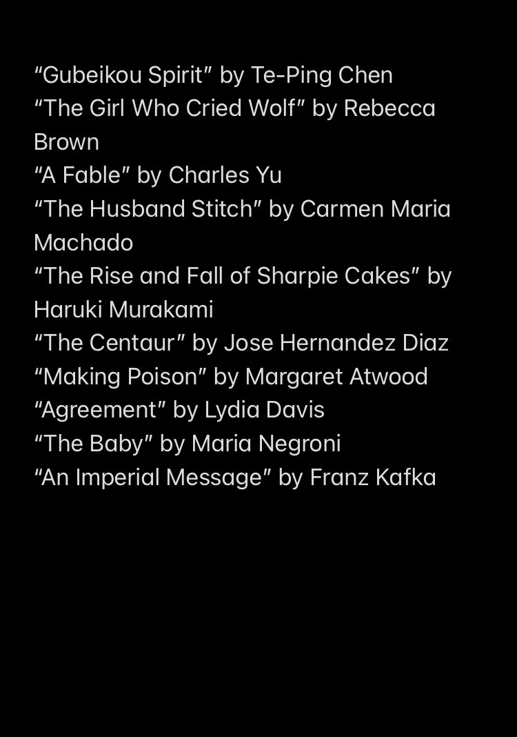 My Modern Allegorical Fiction class at <a href="/HugoHouse/">Hugo House</a> starts next week and there are 5 spots left! We’ll talk about strong, weak, figurative, mimetic, and embedded allegories. Here are some stories I’m excited to talk about. Register here: hugohouse.org/store/class/mo…
