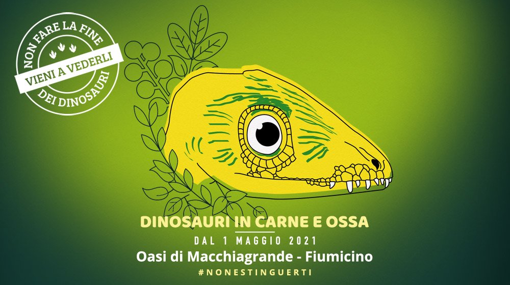🦖🦕 I DINOSAURI RITORNANO!

Cratere Astroni #Napoli sabato, domenica, festivi ore 10-18 (chiusura biglietteria ore 16) dinosauricarneossa.it/napoli 

Macchiagrande #Fiumicino
sabato e domenica ore 10-19 (chiusura biglietteria ore 17) dinosauricarneossa.it/fiumicino 

ingresso su prenotazione