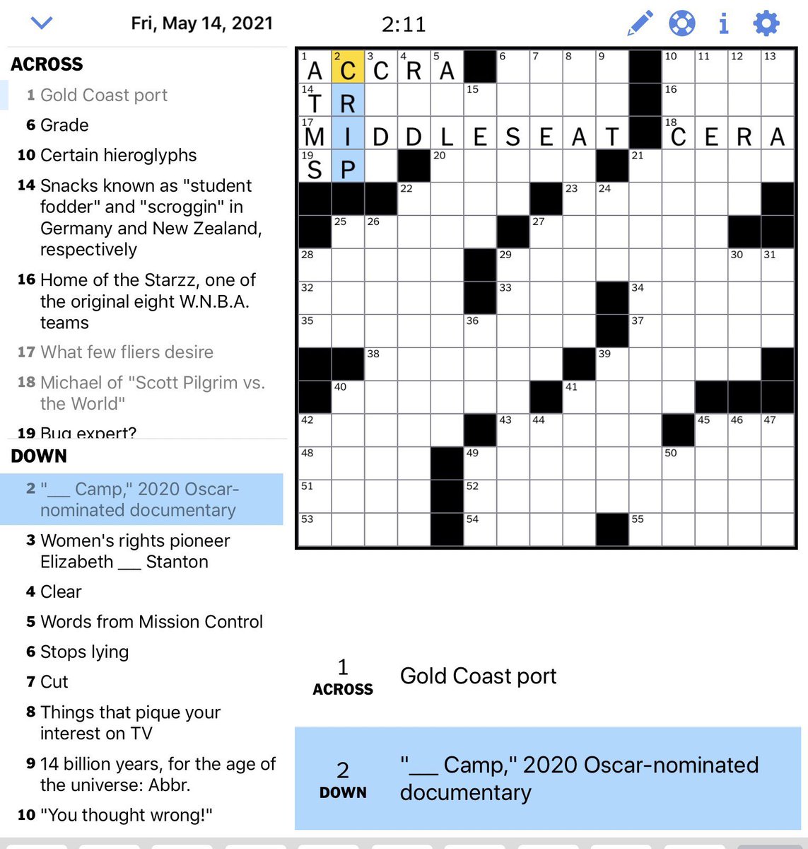 Crip Camp Film on Twitter "Play the NYTimesWordplay Puzzle? Check out