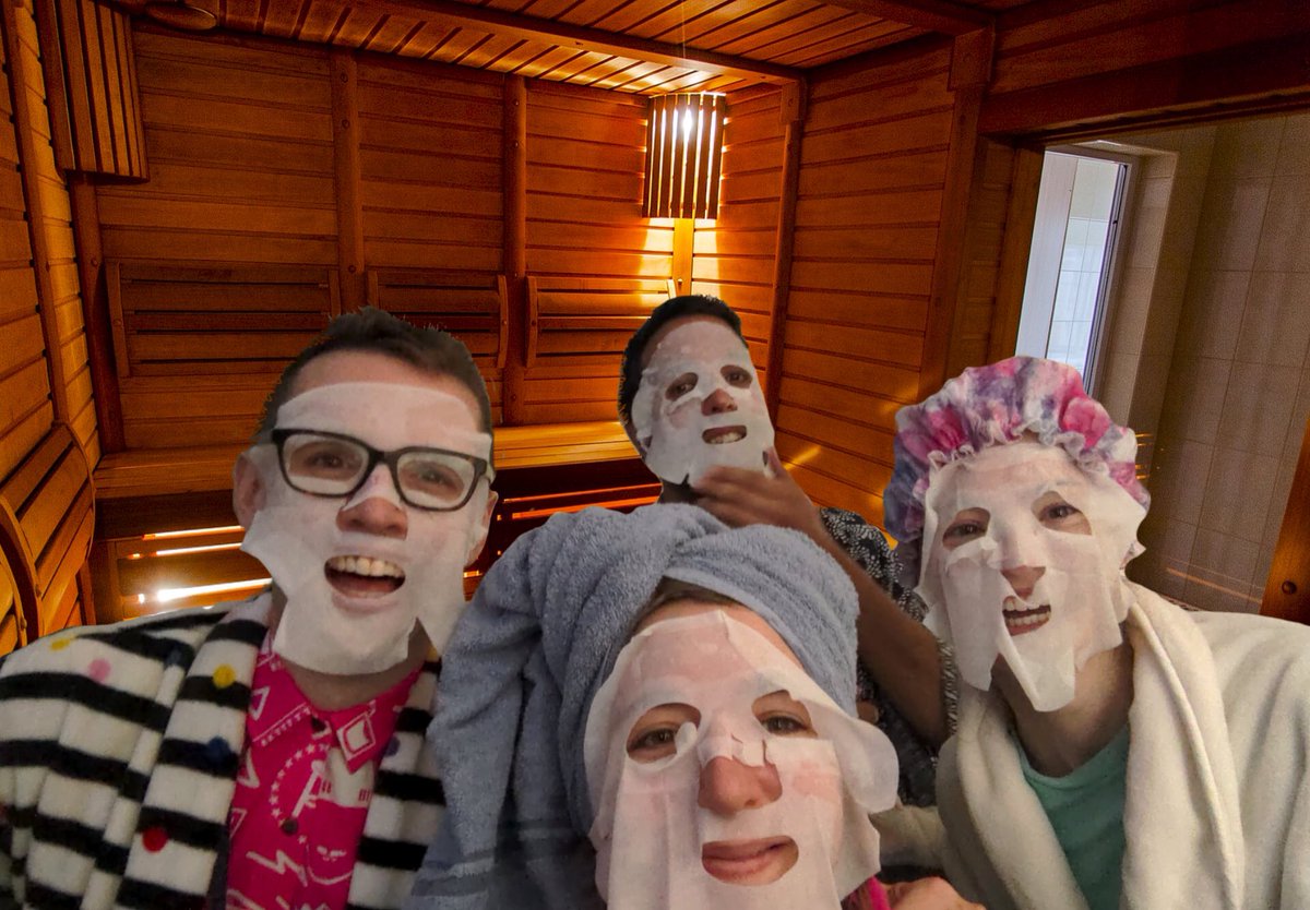 Our Rock Star ⭐️ <a href="/GWEMresidency/">GW EM Residency</a> GW Sauna-graphers relaxing after an incredibly challenging #sonogames21… Congrats to the winners and big huge high fives to our own amazing team and our faculty captain Dr. Nakitende <a href="/TenaciouZDoc/">Damali Nakitende MD</a> <a href="/GWEMultrasound/">GW EM Ultrasound</a> <a href="/gwemfem/">GWEMFEM</a>  #SAEM21 #AWAEM