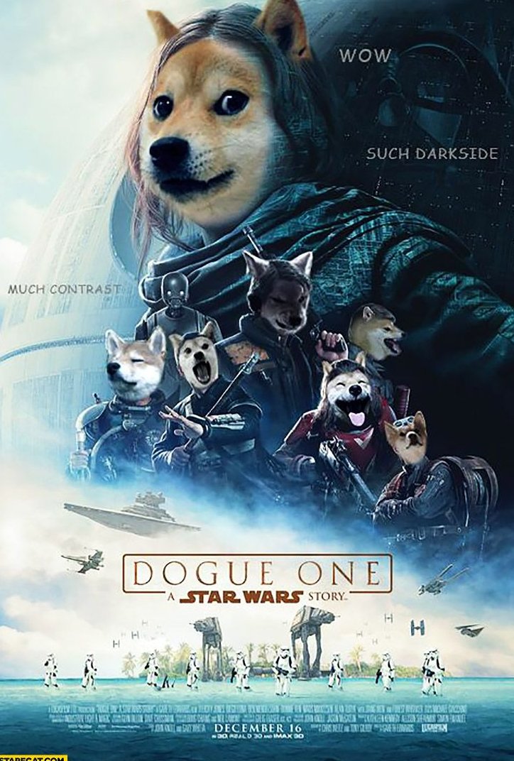 MikeMor57409575's tweet photo. This is cool on many levels. #dogecoin #StarWars https://t.co/nEkXzTnr2Q