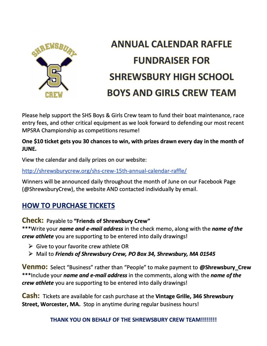 Shrewsbury HS Crew (FOSC) tweet media