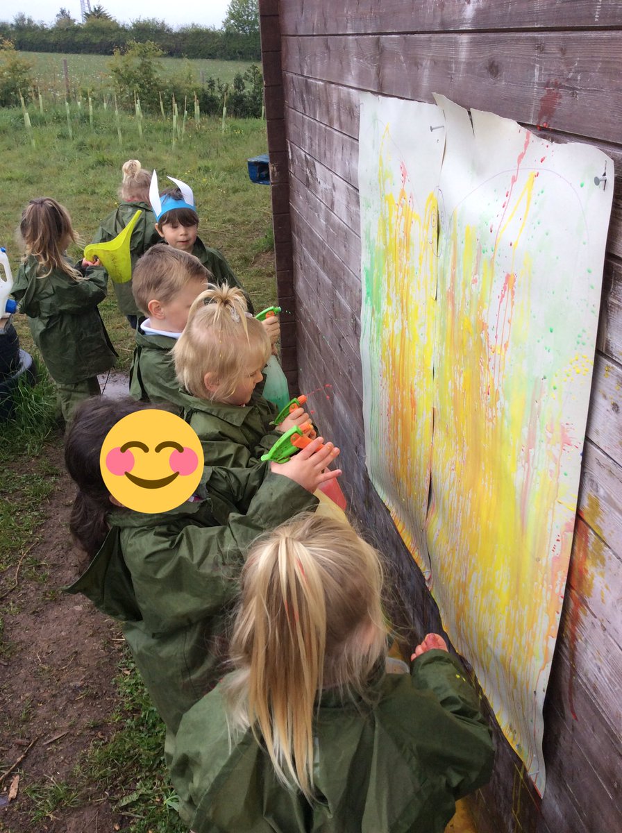 ysgolswnydon's tweet photo. Nursery had fun in Forest School this morning, making a duck pond, spraying the butterfly wings and toasting marshmallows. #forestschool #outdoorlearning #firecircle #firepit #toastingmarshmallows https://t.co/EzoM7c3vJs