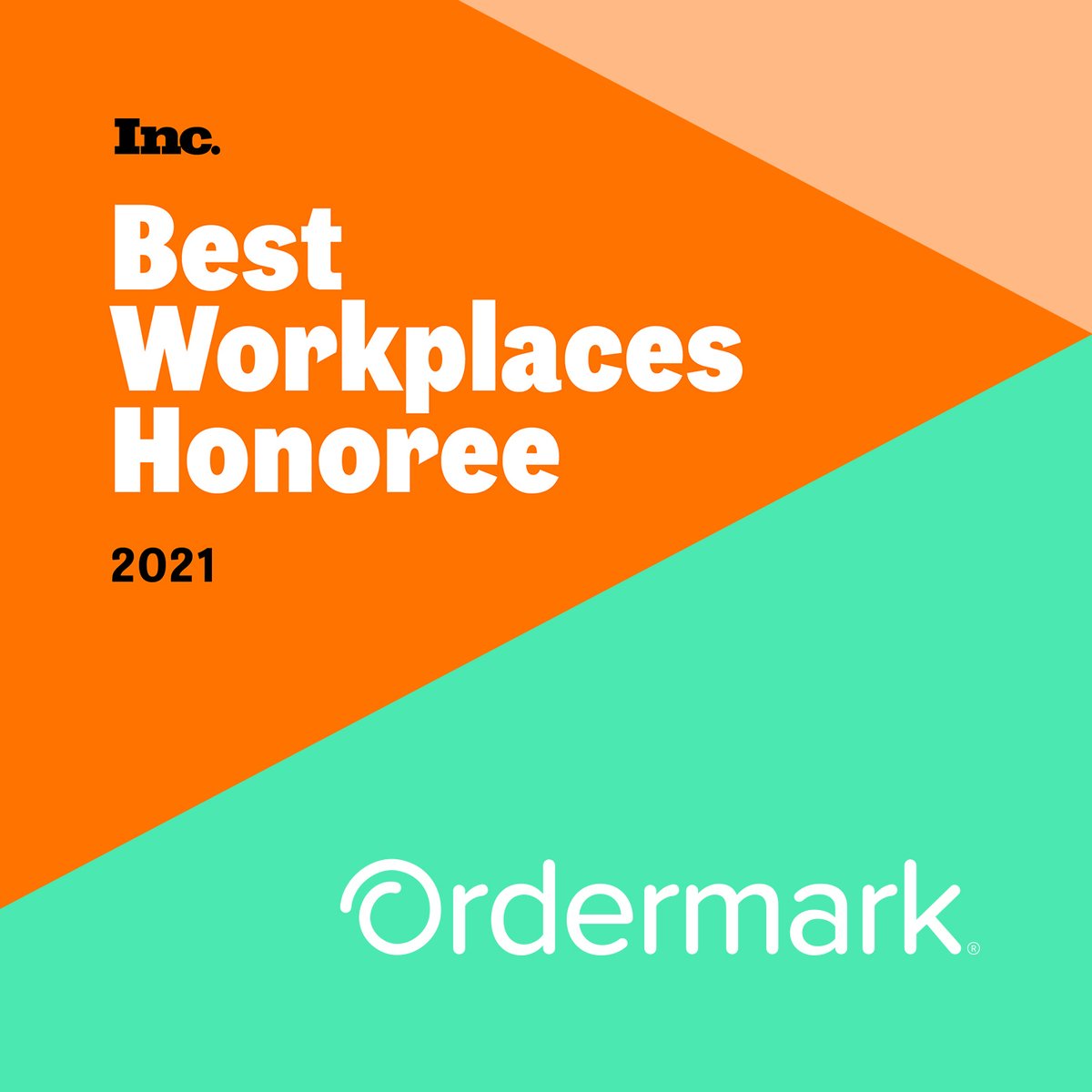 Incredibly honored to be recognized by  one of <a href="/Inc/">Inc.</a>'s  Best Workplaces of 2021. I am so proud of our <a href="/getordermark/">Ordermark</a> team!

globenewswire.com/news-release/2…

#IncBestWorkplaces