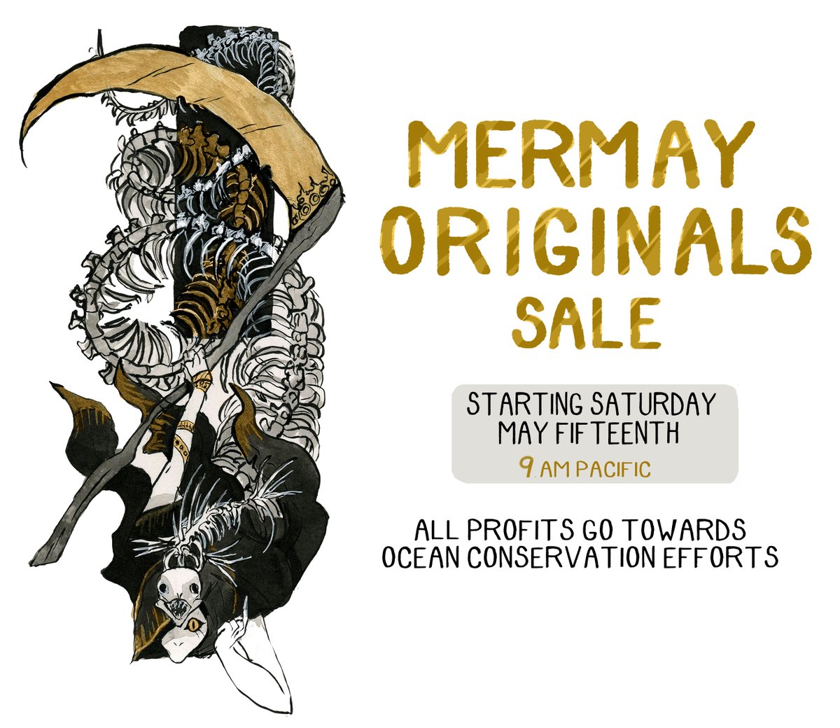 All profits will be donated to ocean conservation efforts, currently Ocean Conservancy (https://t.co/NCXkmAuMQc) but I'm looking at additional places to donate! Here's additional info if you missed my pinned tweet🐟 