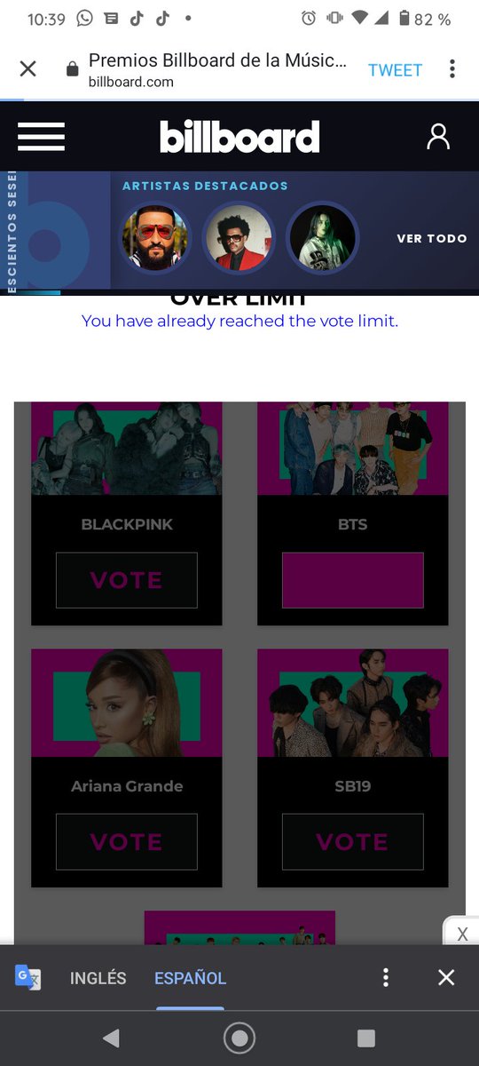 AllyWinniee's tweet photo. Recuerden votar en la página.

I vote for #Dynamite for #BestMusicVideo at the 2021 #iHeartAwards @BTS_twt https://t.co/WGBKxyIlpa