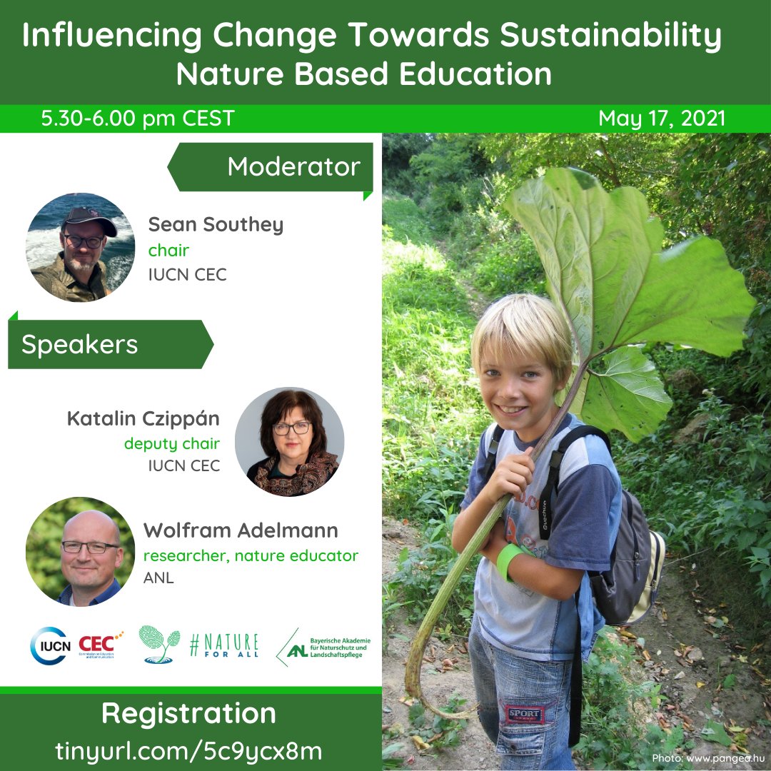Join a lively and inspiring discussion about 🌿Nature-Based Education with <a href="/IUCN_CEC/">IUCN CEC</a>, ANL Bayern, <a href="/natureforall/">#NatureForAll</a> during our 🔥live session at the UNESCO #ESDfor2030 virtual conference! 👉🏽Register here until 2hs prior to the session: tinyurl.com/5c9ycx8m 🌿