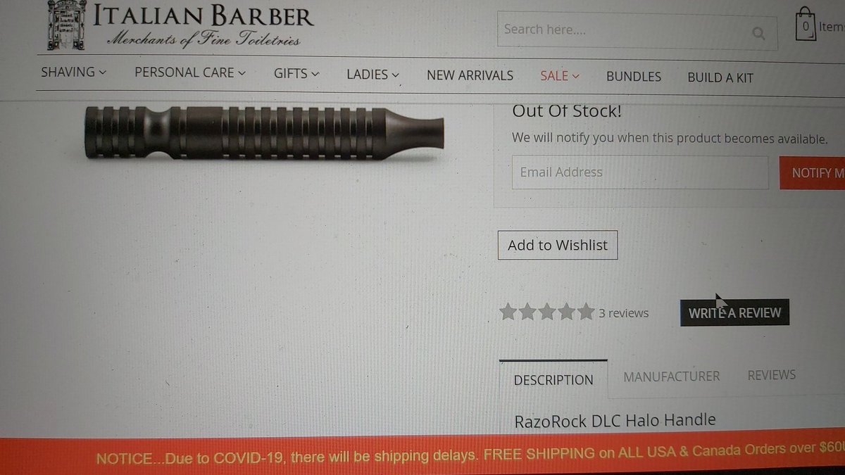 luv2shave's tweet photo. @razorockJoe Any plans to restock DLC Halo handle anytime soon ? https://t.co/mOzipQvX82