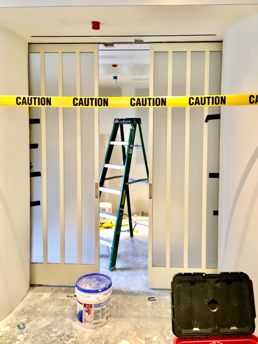 Caution!  Our latest Madison Avenue project is nearing completion.  Thanks to the team <a href="/whrwthl/">IE</a>, @clunegc #nycarchitecture #madisonave #luxurycommercialdesign #nycarchitects #ammenityspace