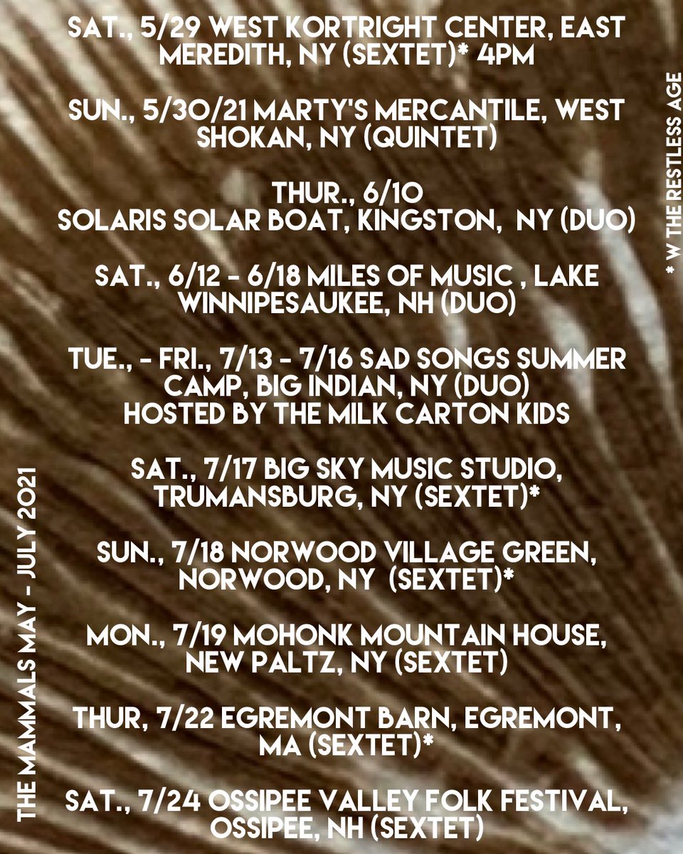 So much gratitude to all the presenters who are moving mountains to bring back live music this summer ⚡️
